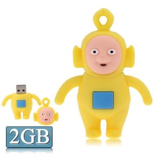 Teletubbies Shape Cartoon Silicone USB Flash Disk, Yellow (2GB)