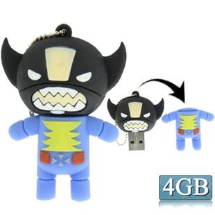 Cartoon Style  Silicone USB 2.0 Flash disk, Special for All Kinds of Festival Day Gifts (4GB)