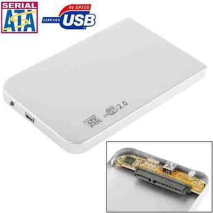 2.5 inch SATA HDD External Case, Size: 126mm x 75mm x 13mm (Silver)