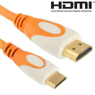 1.5m Gold Plated Mini HDMI to 19 Pin HDMI Cable, 1.4 Version, Support 3D / HD TV / XBOX 360 / PS3 / Projector / DVD Player etc(Orange)