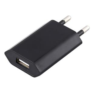 5V / 1A Single USB Port Charger Travel Charger, EU Plug(Black)