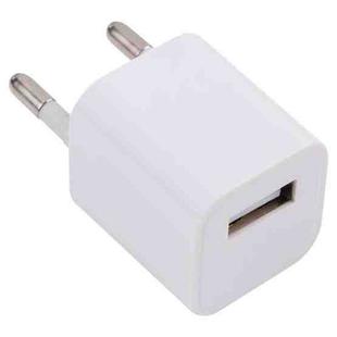 A2165 5V 1A Single USB Interface Mini Travel Charger, EU Plug(White)