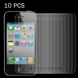 10 PCS 0.26mm 9H Surface Hardness 2.5D Explosion-proof Tempered Glass Screen Film for iPhone 4 & 4S