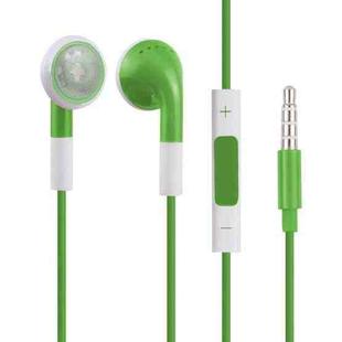 Double Color 3.5mm Stereo Earphone with Volume Control and Mic(Green)