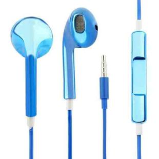 3.5mm Stereo Electroplating Wire Control Earphone for Android Phones / PC / MP3 Player / Laptops(Blue)