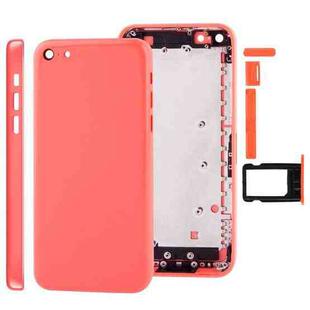 Full Housing  Chassis / Back Cover with Mounting Plate & Mute Button + Power Button + Volume Button + Nano SIM Card Tray for iPhone 5C(Pink)