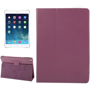 Litchi Texture Flip Leather Case with Holder & Sleep / Wake-up Function for iPad Air(Purple)