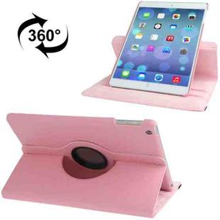Litchi Texture 360 Degrees Rotation Leather Tablet Case with Holder for iPad Air / Air 2 / iPad 9.7 2017 / iPad 9.7 2018(Pink)