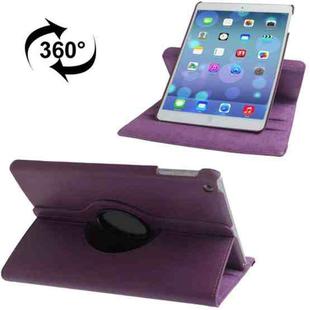 Litchi Texture 360 Degrees Rotation Leather Tablet Case with Holder for iPad Air / Air 2 / iPad 9.7 2017 / iPad 9.7 2018(Purple)