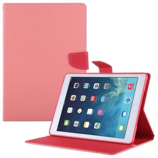 GOOSPERY FANCY DIARY for iPad Air Cross Texture Leather Case with Card Slot & Holder & Wallet(Pink)
