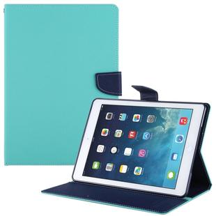 GOOSPERY FANCY DIARY for iPad Air Cross Texture Leather Case with Card Slot & Holder & Wallet(Mint Green)