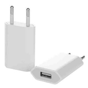 5V / 1A (EU Plug) USB Charger Adapter For  iPhone, Galaxy, Huawei, Xiaomi, LG, HTC and Other Smart Phones, Rechargeable Devices(White)