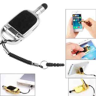 5 in 1 Multi-functional High-Sensitive Capacitive Stylus Pen / Touch Pen with Mobile Phone Holder(Silver)