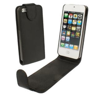 Soft Texture Up and Down Open Leather Case for iPhone 5 & 5s & SE & SE (Black)