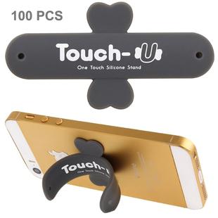 100 PCS Touch-u One Touch Universal Silicone Stand Holder(Grey)