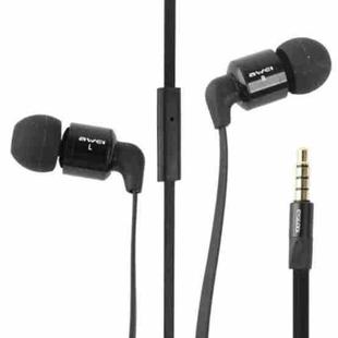 Awei ES600i Noodle Style 3.5mm Universal Headset with Hear Speaker Control & Microphone for iPhone / iPad / iPod touch, Galaxy SIV / SIII / Note II / Premier, Nokia Lumia Series, LG Optimus Series, HTC / Motorola / Sony Xperia Series etc.(Black)