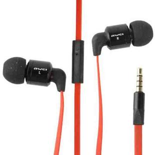 Awei ES600i Noodle Style 3.5mm Universal Headset with Hear Speaker Control & Microphone for iPhone / iPad / iPod touch, Galaxy SIV / SIII / Note II / Premier, Nokia Lumia Series, LG Optimus Series, HTC / Motorola / Sony Xperia Series etc.(Red)