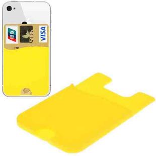 Smart Wallet Silicone Card Holder for iPhone Series(Yellow)