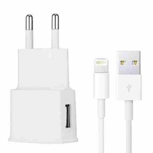 Charger Sync Cable + EU Plug Travel Charger(White)