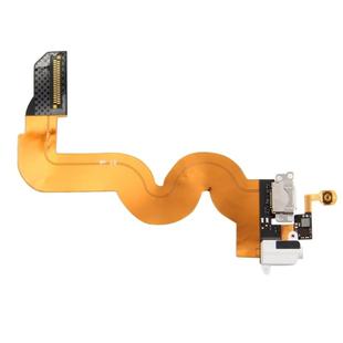 Original Charging Port + Headphone Audio Jack Flex Cable for iPod touch 5(White)