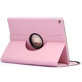 360 Degree Rotation Litchi Texture Flip Leather Case with 2 Gears Holder for iPad Air 2(Pink)