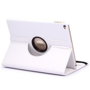 360 Degree Rotation Litchi Texture Flip Leather Case with 2 Gears Holder for iPad Air 2(White)