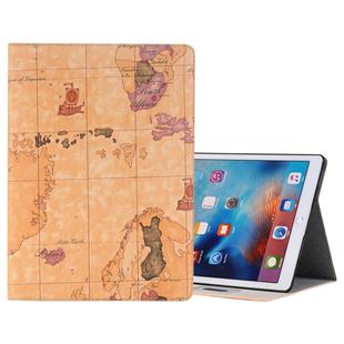 Retro World Map Pattern Leather Case with Holder & Card Slots & Wallet for iPad Air 2, Random Delivery(Dark Brown)