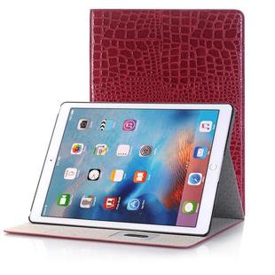 Crocodile Texture Horizontal Flip Leather Case with Holder & Card Slots & Wallet for iPad Air 2(Red)