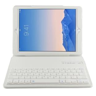 For iPad Air 2 / iPad 6 Bluetooth Keyboard Litchi Texture Tablet Case with Holder and Sleep/Wake-up Function(White)