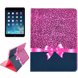 Leopard Texture Bowknot Pattern Smart Leather Case with Holder & Card Slots & Wallet & Wake-up / Sleep Function for iPad Air 2 / iPad 6