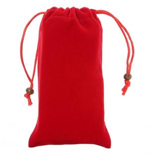 Universal Leisure Cotton Flock Cloth Carry Bag with Lanyard for iPhone 6 / Galaxy S6 / S5 / G900 / S IV / i9500 / SIII / i9300(Red)