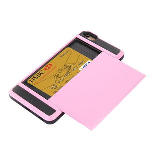 Blade PC + TPU Combination Case with Card Slot for iPhone 6(Pink)