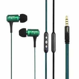 Awei-TS130Vi 3.5mm Plug Noodle Wire Style In-ear Stereo Earphone, For iPhone, Galaxy, Huawei, Xiaomi, LG, HTC and Other Smart Phones(Green)