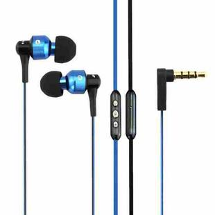 awei TE55VI 3.5mm Plug Noodle Wire Style In-ear Stereo Earphone with Mic, For iPhone, Galaxy, Huawei, Xiaomi, LG, HTC and Other Smart Phones(Blue)