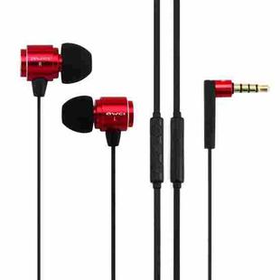awei S10HI 3.5mm Plug Noodle Wire Style In-ear Stereo Earphone with Mic, For iPhone, Galaxy, Huawei, Xiaomi, LG, HTC and Other Smart Phones(Red)