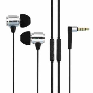 awei S10HI 3.5mm Plug Noodle Wire Style In-ear Stereo Earphone with Mic, For iPhone, Galaxy, Huawei, Xiaomi, LG, HTC and Other Smart Phones(Silver)