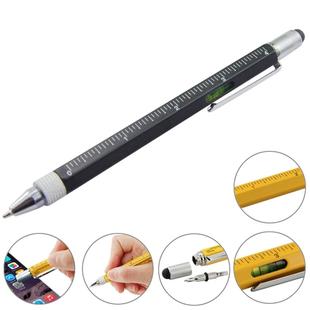 Multi-functional 6 in 1 Professional Stylus Pen(Black)