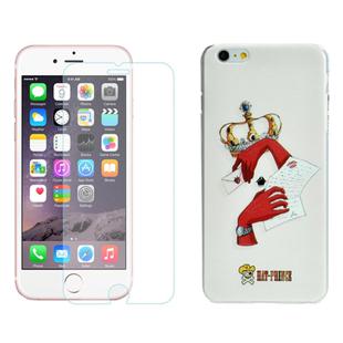 ENKAY Hat-Prince 2 in 1 Creative Character Pattern Hard Case + 0.26mm 9H+ Surface Hardness 2.5D Explosion-proof Tempered Glass Film for iPhone 6 & 6s