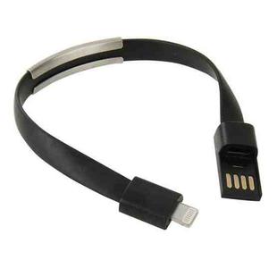Wearable Bracelet Sync Data Charging Cable for iPhone, iPad, Length: 24cm(Black)