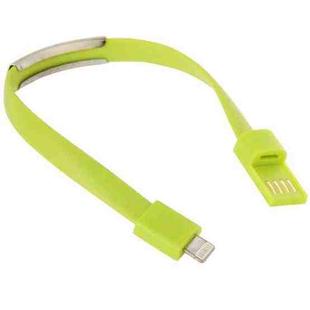 Wearable Bracelet Sync Data Charging Cable for iPhone, iPad, Length: 24cm(Green)