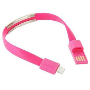 Wearable Bracelet Sync Data Charging Cable for iPhone, iPad, Length: 24cm(Magenta)