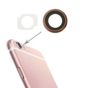 Rear Camera Lens Ring + Flashlight Bracker  for iPhone 6s Plus, 10 Pairs / Set(Rose Gold)