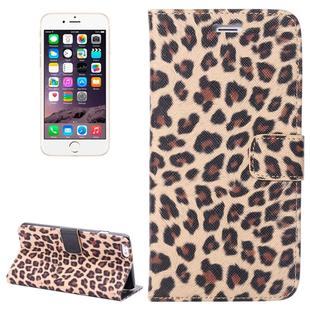 Leopard Print Pattern Horizontal Flip Leather Case with Card Slot and Holder for iPhone 6 Plus & 6S Plus(Brown)