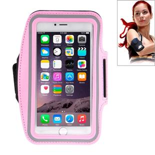 Sport Armband Case with Earphone Hole and Key Pocket for iPhone 6 Plus(Pink)