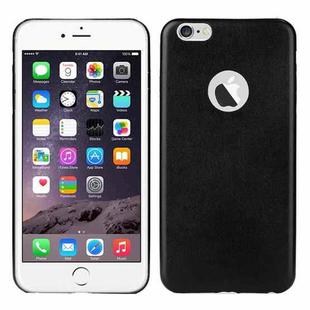 Thin Plastic Coating Leather Protective Case for iPhone 6 Plus & 6S Plus(Black)