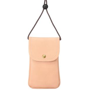 Universal Vertical PU Leather Case / Phone Leather Bag with String(Pink)