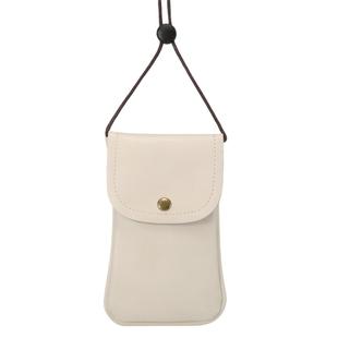 Universal Vertical PU Leather Case / Phone Leather Bag with String(White)