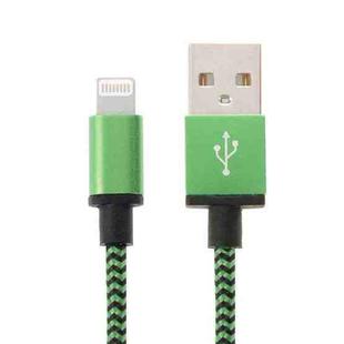 2m Woven Style 8 Pin to USB Sync Data / Charging Cable(Green)
