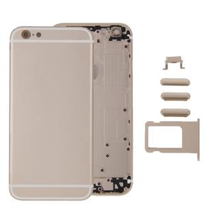 6 in 1 for iPhone 6 Plus (Back Cover + Card Tray + Volume Control Key + Power Button + Mute Switch Vibrator Key + Sign) Full Assembly Housing Cover(Gold)