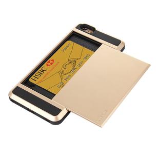 Blade PC + TPU Combination Case with Card Slot for iPhone 6 Plus & 6S Plus(Gold)